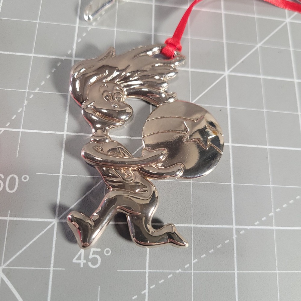 Dr. Seuss Cat in the Hat Christmas Ornament Set 5 Gold & Silver Tone Movie - Picture 6 of 8